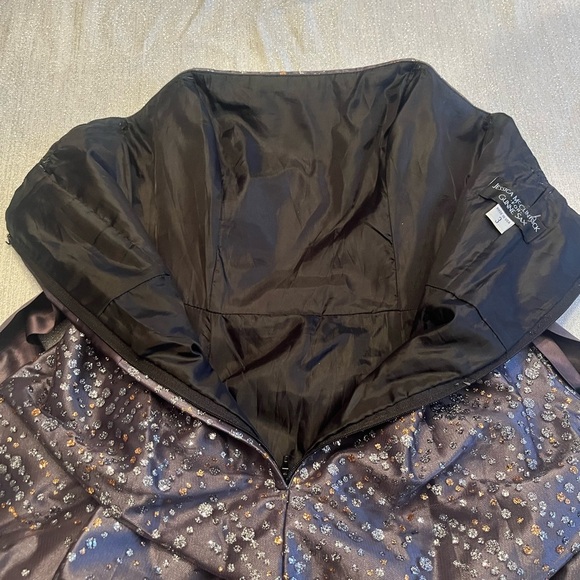 Vintage 80s Jessica McClintock Gunne Sax Prom Dress Strapless Metallic Gray sz3 - Picture 4 of 12